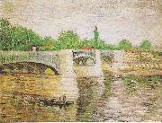 Vincent Van Gogh Die Seine with Pont de la Grande Jatte Spain oil painting artist